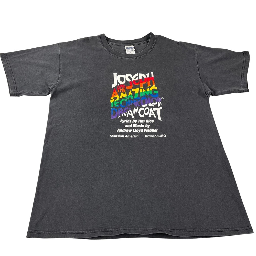 Vintage Joseph Amazing Technicolor Dreamcoat Shirt Mansion America Branson MO L